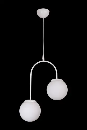 Janin Modern Pendant White Body Glass Living Room - Kitchen - Bedroom 2-way Chandelier-White White 