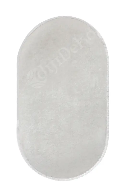 Janjalli Oval Gilam Ochqir Krem Zal Koridor Kirish Xona Oshxona Gilami Artish Mumkin Sochli - 2