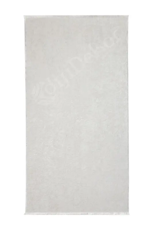 Janjanlı Halı Açık Krem Salon Koridor Antre Mutfak Halısı Silinebilir Saçaklı - 2