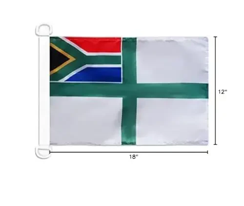 Janubiy Afrika dengiz bayrog'i NAUTICAL Flag 18'' x 12'' - Janubiy Afrika urush bayroqlari 30 x 45 sm. - Qayiq uchun banner 12x18 dyuym - AZ FLAG - 5