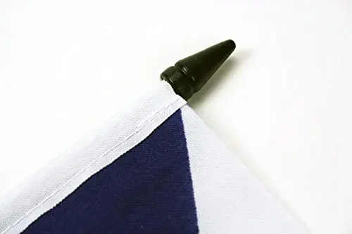 Japan WWI Table Flag 4'' x 6'' - Imperial Japanese Desk Flag 15 x 10 cm. - Black plastic stick and base- AZ FLAG 