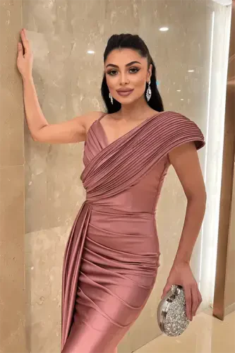 Jarse mato shol naqshli kechki libos - GUL QURUSI - 3