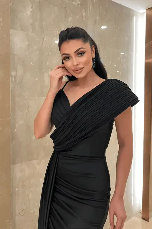 Jarse Mato Shol Naqshli Kechki Libos - QORA - 4