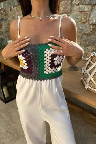 Jasmin Süzüneli Keten Tulum 1280-08 - 6