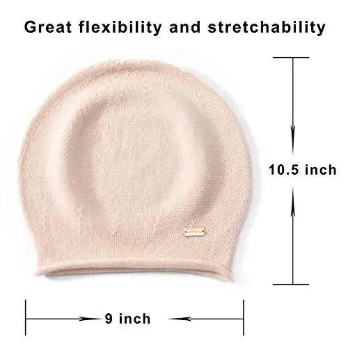 jaxmonoy Ayollar uchun slouchy trikotaj beanie shlyapa Qish uchun yumshoq iliq ayollar Yengil vaznli slouchy trikotaj череп beanies qalpoq - 4