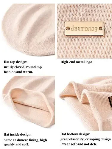 jaxmonoy Ayollar uchun slouchy trikotaj beanie shlyapa Qish uchun yumshoq iliq ayollar Yengil vaznli slouchy trikotaj череп beanies qalpoq - 5