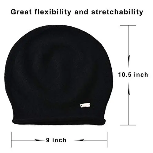 jaxmonoy Ayollar uchun slouchy trikotaj shapka Qish uchun yumshoq iliq ayollar engil slouch trikotaj bosh suyagi shapka - 5