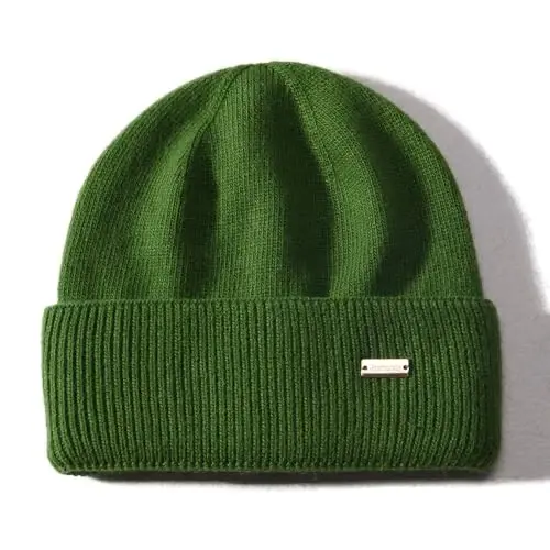 jaxmonoy Ayollar va erkaklar uchun trikotaj qishki shapkalar Yumshoq issiq ikki qavatli ayollar череп Beanie qopqoqlari - JAXMONOY