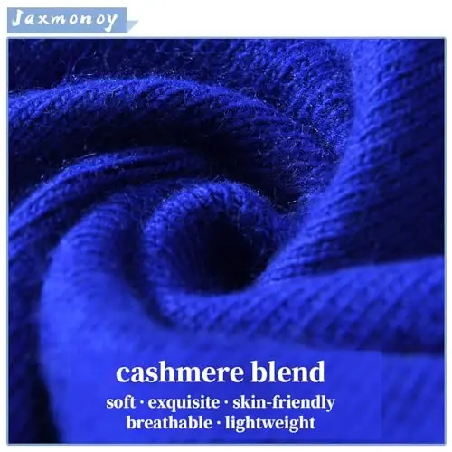 jaxmonoy Slouchy Knit Beanies Winter Hats for Women Men Soft Warm Reversible Slouch Cuffed Skull Knitted Beanie Cap - 3