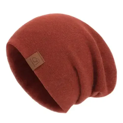 jaxmonoy Slouchy Knit Beanies Winter Hats for Women Men Soft Warm Reversible Slouch Cuffed Skull Knitted Beanie Cap - JAXMONOY