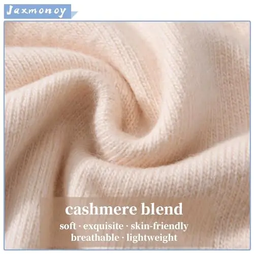 jaxmonoy Slouchy Knit Beanies Winter Hats for Women Men Soft Warm Reversible Slouch Cuffed Skull Knitted Beanie Cap - 2