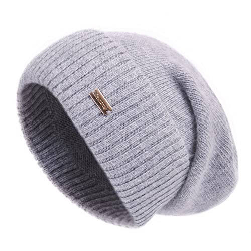 jaxmonoy CasModazoneere Slouchy Beanies for Women Winter Lightweight Girls Wool Knit Hat Cuffed Soft Warm Slouch Beanie Cap - 1