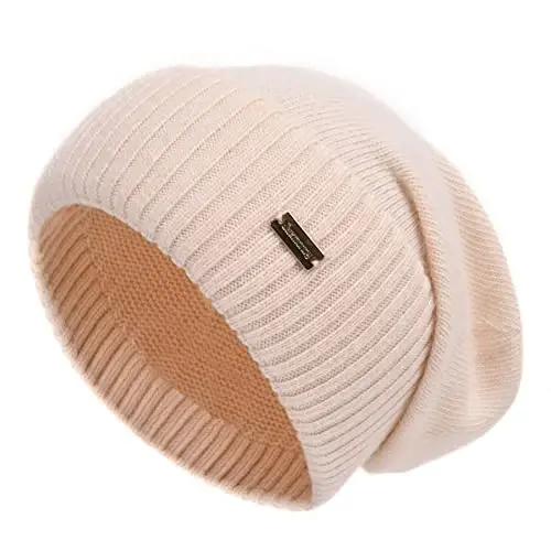 jaxmonoy Slouchy Beanies for Women Winter Lightweight Ladies Knit Hat Cuffed Soft Warm Slouch Beanie Cap - Brown - 1