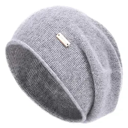 jaxmonoy Slouchy Knit Beanie Hat for Women Winter Soft Warm Ladies Laightweight Slouch Knitted Skull Beanies Cap 