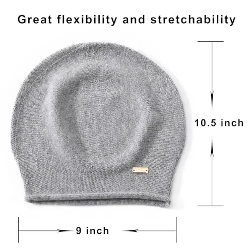 jaxmonoy Slouchy Knit Beanie Hat for Women Winter Soft Warm Ladies Laightweight Slouch Knitted Skull Beanies Cap - 6