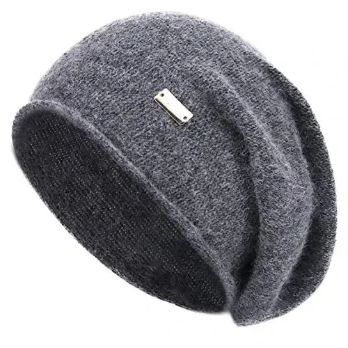 jaxmonoy Slouchy Knit Beanie Hat for Women Winter Soft Warm Ladies Laightweight Slouch Knitted Skull Beanies Cap - 1