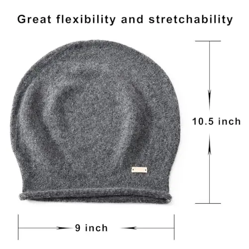 jaxmonoy Slouchy Knit Beanie Hat for Women Winter Soft Warm Ladies Laightweight Slouch Knitted Skull Beanies Cap - 5