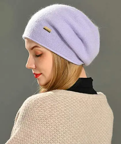 jaxmonoy Slouchy Knit Beanie Hat for Women Winter Soft Warm Ladies Laightweight Slouch Knitted Skull Beanies Cap - 2