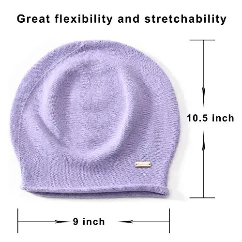 jaxmonoy Slouchy Knit Beanie Hat for Women Winter Soft Warm Ladies Laightweight Slouch Knitted Skull Beanies Cap - 6