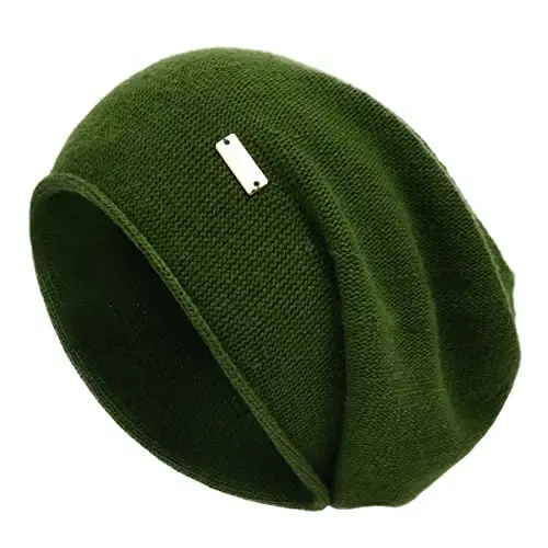 jaxmonoy Slouchy Knit Beanie Hat for Women Winter Soft Warm Ladies Laightweight Slouch Knitted Skull Beanies Cap 