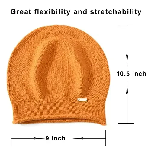 jaxmonoy Slouchy Knit Beanie Hat for Women Winter Soft Warm Ladies Laightweight Slouch Knitted Skull Beanies Cap - 3
