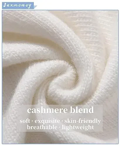 jaxmonoy Knit Beanies Ayollar va erkaklar uchun qishki shlyapalar Yumshoq issiq ikki qavatli ayollar bosh suyagi shapkalari - 2