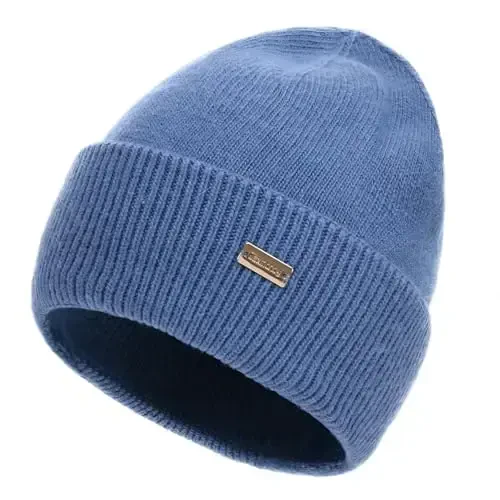 jaxmonoy Knit Beanies Winter Hats for Women and Men Soft Warm Double Layer Ladies Skull Beanie caps - 1