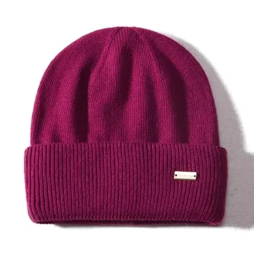 jaxmonoy Knit Beanies Winter Hats for Women and Men Soft Warm Double Layer Ladies Skull Beanie caps - JAXMONOY