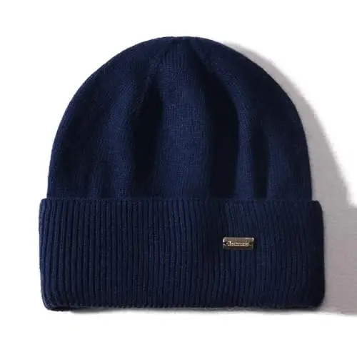 jaxmonoy Knit Beanies Winter Hats for Women and Men Soft Warm Double Layer Ladies Skull Beanie caps - JAXMONOY