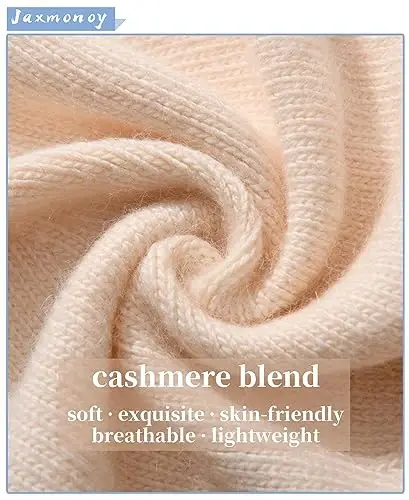 jaxmonoy Knit Beanies Winter Hats for Women and Men Soft Warm Double Layer Ladies Skull Beanie caps - 2