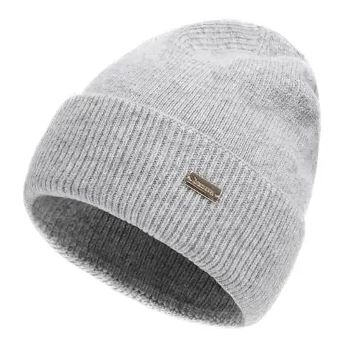 jaxmonoy Knit Beanies Winter Hats for Women and Men Soft Warm Double Layer Ladies Skull Beanie caps - JAXMONOY