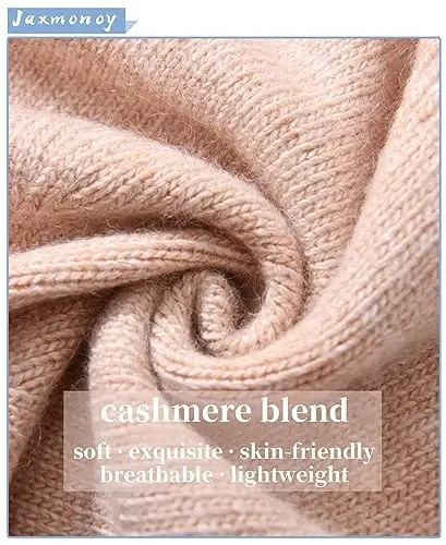 jaxmonoy Knit Beanies Winter Hats for Women and Men Soft Warm Double Layer Ladies Skull Beanie caps - 2