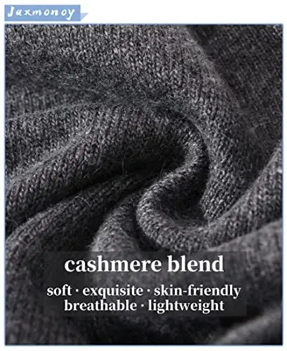 jaxmonoy Slouchy Knit Beanies Winter Hats for Women Men Soft Warm Reversible Slouch Cuffed Skull Knitted Beanie Cap - 2