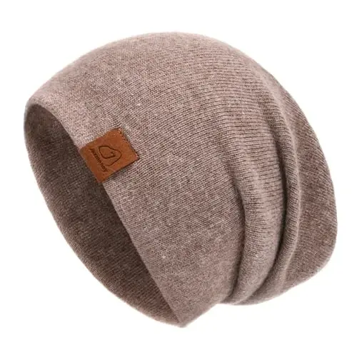 jaxmonoy Slouchy Knit Beanies Winter Hats for Women Men Soft Warm Reversible Slouch Cuffed Skull Knitted Beanie Cap 