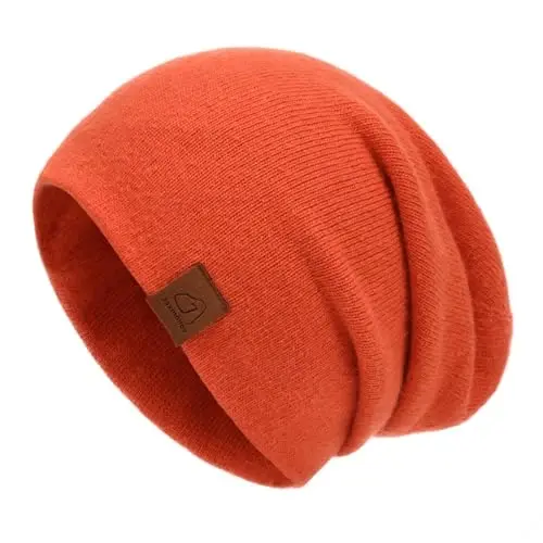 jaxmonoy Slouchy Knit Beanies Winter Hats for Women Men Soft Warm Reversible Slouch Cuffed Skull Knitted Beanie Cap 