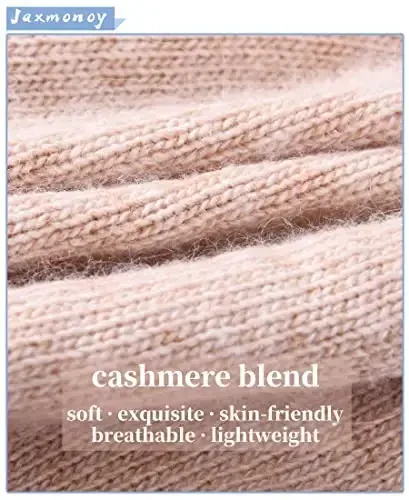 jaxmonoy Slouchy Beanies for Women Winter Lightweight Ladies Knit Hat Cuffed Soft Warm Slouch Beanie Cap - Brown - 2