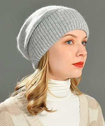 jaxmonoy Slouchy Beanies for Women Winter Lightweight Ladies Knit Hat Cuffed Soft Warm Slouch Beanie Cap - Brown - 6