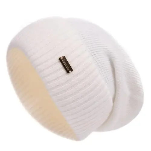 jaxmonoy Slouchy Beanies for Women Winter Lightweight Ladies Knit Hat Cuffed Soft Warm Slouch Beanie Cap - Brown 