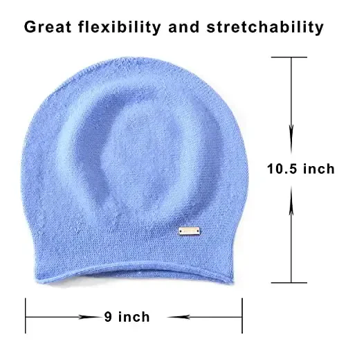 jaxmonoy Slouchy Knit Beanie Hat for Women Winter Soft Warm Ladies Laightweight Slouch Knitted Skull Beanies Cap - 3