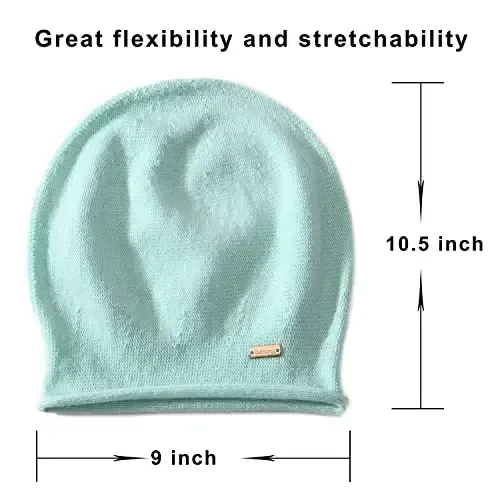 jaxmonoy Slouchy Knit Beanie Hat for Women Winter Soft Warm Ladies Laightweight Slouch Knitted Skull Beanies Cap - 4