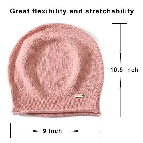 jaxmonoy Slouchy Knit Beanie Hat for Women Winter Soft Warm Ladies Laightweight Slouch Knitted Skull Beanies Cap - 3