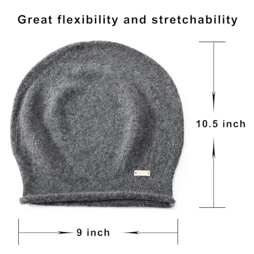 jaxmonoy Slouchy Knit Beanie Hat for Women Winter Soft Warm Ladies Laightweight Slouch Knitted Skull Beanies Cap - 5