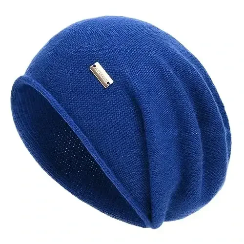 jaxmonoy Slouchy Knit Beanie Hat for Women Winter Soft Warm Ladies Laightweight Slouch Knitted Skull Beanies Cap 