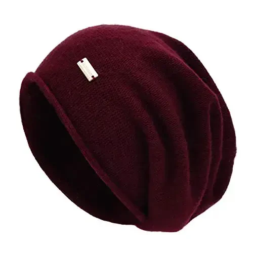 jaxmonoy Slouchy Knit Beanie Hat for Women Winter Soft Warm Ladies Laightweight Slouch Knitted Skull Beanies Cap - 1