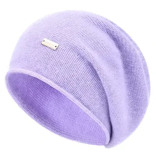 jaxmonoy Slouchy Knit Beanie Hat for Women Winter Soft Warm Ladies Laightweight Slouch Knitted Skull Beanies Cap - JAXMONOY