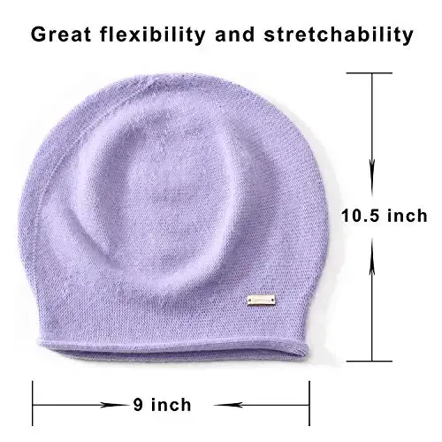 jaxmonoy Slouchy Knit Beanie Hat for Women Winter Soft Warm Ladies Laightweight Slouch Knitted Skull Beanies Cap - 6