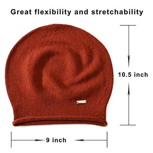 jaxmonoy Slouchy Knit Beanie Hat for Women Winter Soft Warm Ladies Laightweight Slouch Knitted Skull Beanies Cap - 3
