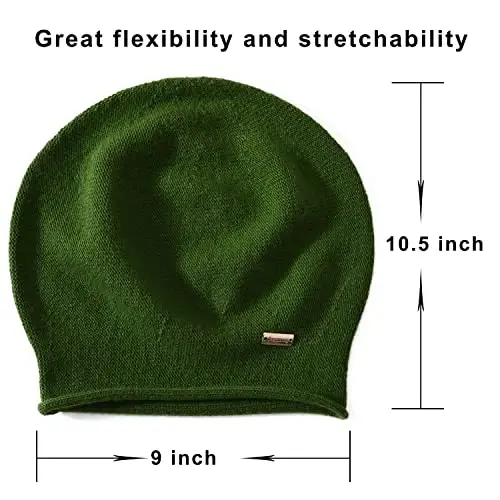 jaxmonoy Slouchy Knit Beanie Hat for Women Winter Soft Warm Ladies Laightweight Slouch Knitted Skull Beanies Cap - 4