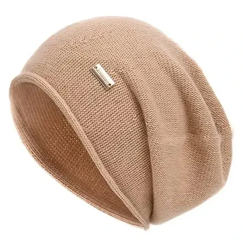 jaxmonoy Slouchy Knit Beanie Hat for Women Winter Soft Warm Ladies Laightweight Slouch Knitted Skull Beanies Cap - 1