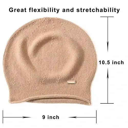 jaxmonoy Slouchy Knit Beanie Hat for Women Winter Soft Warm Ladies Laightweight Slouch Knitted Skull Beanies Cap - 4